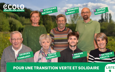 ECOLO JEMEPPE-SUR-SAMBRE  présente ses candidats et candidates  pour les élections communales de 2024  